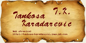 Tankosa Karadarević vizit kartica